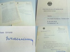CDU Politician & Scientist Ferdinand Friedensburg (1886-1972) 2 Letters 1960