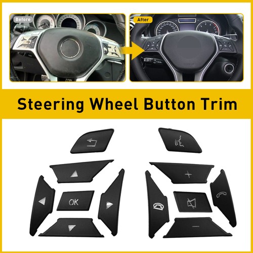 Steering Wheel Button Black Trim For Mercedes Benz E C G Class GLK GLE 2012-2016