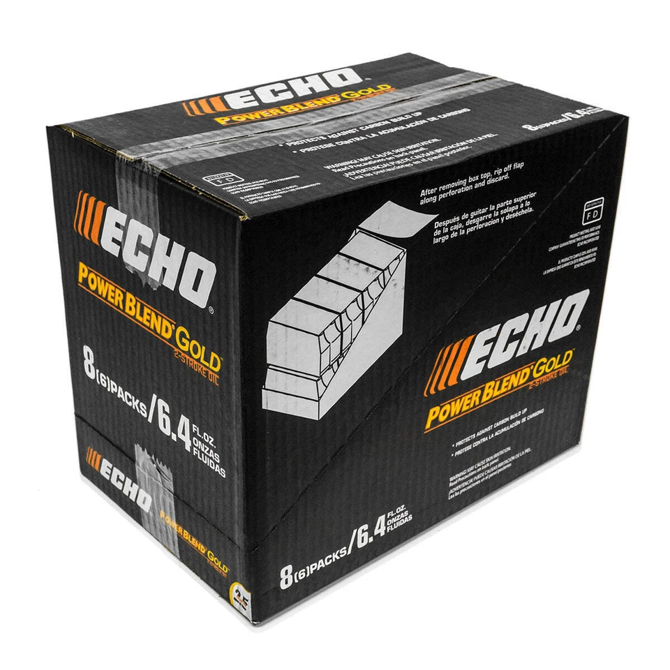 (1) Aceite Case Echo (48) Botellas de 6,4 OZ Mezcla de 2 ciclos para 2,5 galones ORO 6450025G Foto 2 de 4