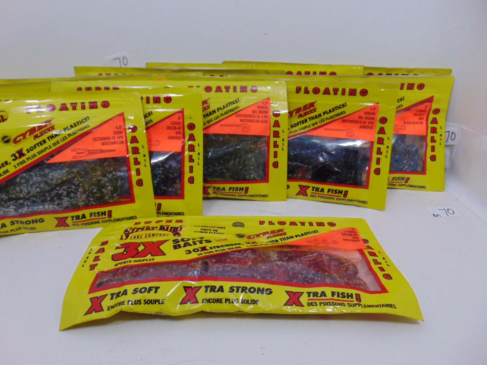 Strike King,  Fishing Soft Baits  Lot ,   SALT FLOATING BAITS LOT OF 11 PACKS - Image 3