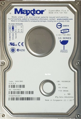 HTS541680J9AT00 - HITACHI 80 GB 2.5