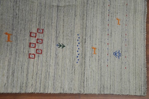 Little Character/ Animal Green Gabbeh Area Rug 8'x10' Handmade Dining Room Rug - Picture 8 of 12