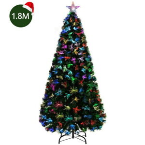 Jingle Jollys 1.8m 6ft LED Christmas Tree Xmas Optic Fiber Multi Colour Lights 6