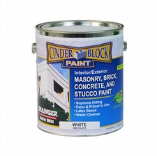 Masonry & Stucco Paint, White, 1 gal.