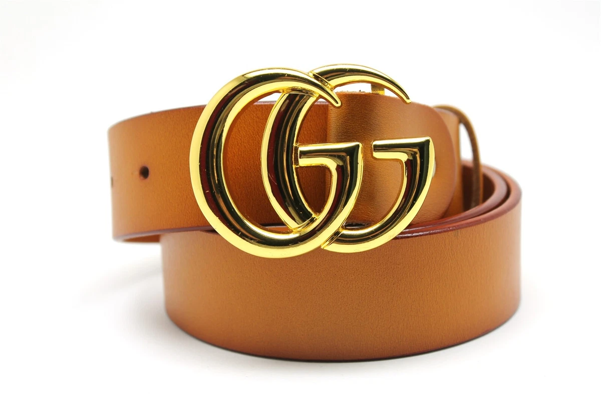 GUCCI Brown Leather Belt Size 110/44 525040 Made In Italy