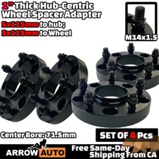 4x 1" 5x115mm Hub Centrant Adaptador Espaciador Ajuste 300/Challenger/Cargador/Magum