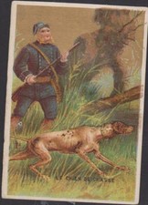 CHROMO ANCIEN PUBLICITAIRE MARCHE AUX HERBES - COUTELLERIE/ LE CHIEN DE CHASSE