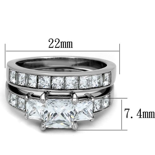 1 Carat Princess cut Diamond Engagement Ring in 10K White Gold
