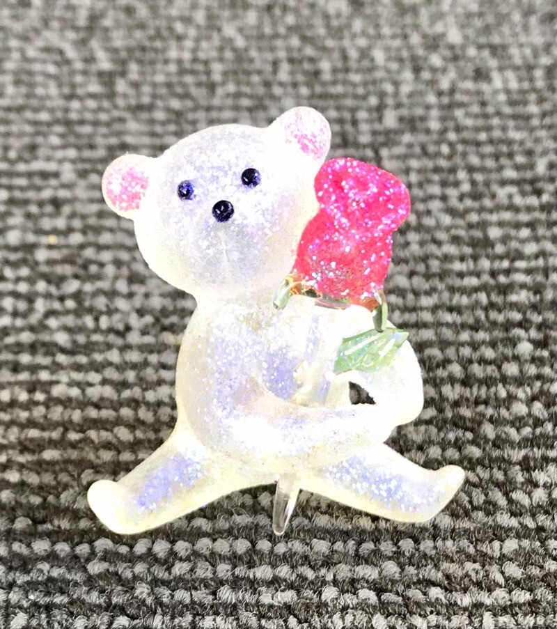 glitter rose bear