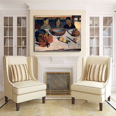 Reproduction Tableau Gauguin Il Pasto - Toile Encadrée Design Italien Made In Italy
