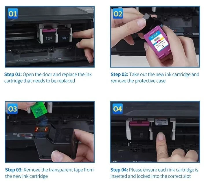 Cartucce 27 28 XL HP Deskjet 3320 3325 3420 3520 3535 3550 3650 5650 PSC 1110 - Immagine 3 di 4