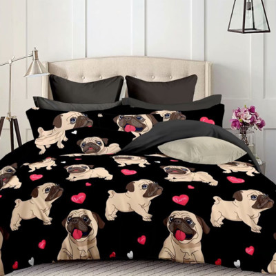 Pug Dog Animal Doona Duvet Quilt Cover 