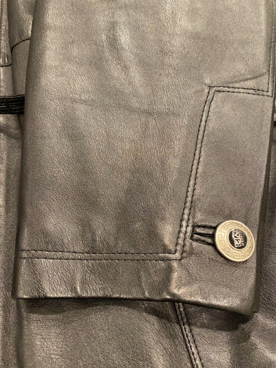 ジャケット・アウター VERSACE CLASSIC V2 Versace Classic V2 Vintage Leather Stadium Coat | eBay