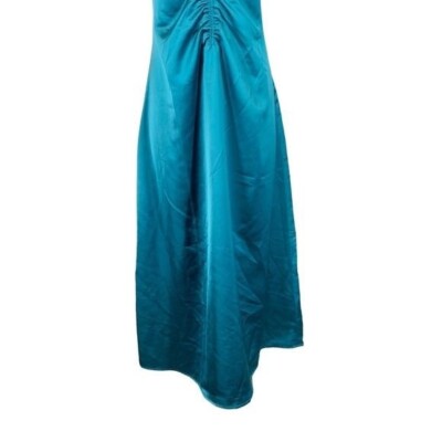 Jason Wu Womens Satin v neck Halter Midi Slip Dress Blue Size Large | eBay Jason Wu Womens Satin v neck Halter Midi Slip Dress Blue Size Large | eBay