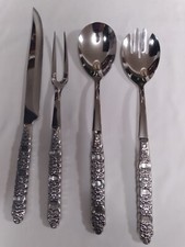VOILA VIOLA Oneida Community CHOICE fork spoon serving teaspoon salad roast ++