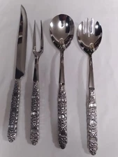 VOILA VIOLA Oneida Community CHOICE fork spoon serving teaspoon salad roast ++