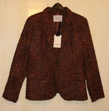 Ottod'ame Woven Wool-mix Jacket With Half Lining - Uk Size 16 - New With Tags