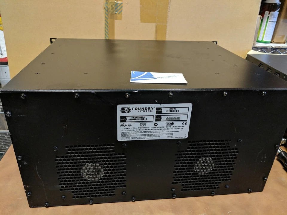 FOUNDRY NETWORKS SI-GT-EGC16P  B4000 w/ WSM6-2 + J-B16GC + Dual RPS3 AC  - Image 4 of 4