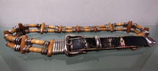 Vintage Tribal Belt COMECO Jungle Ethnic Rocker WOOD METAL PLASTIC Unisex Med 29