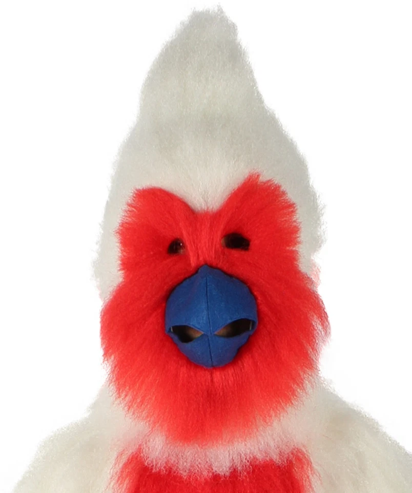 HPO Adulto Hombre Peludo Cardenal Mascota Máscara Disfraz, Máscara Cosplay, HM-1722 Foto 3 de 4