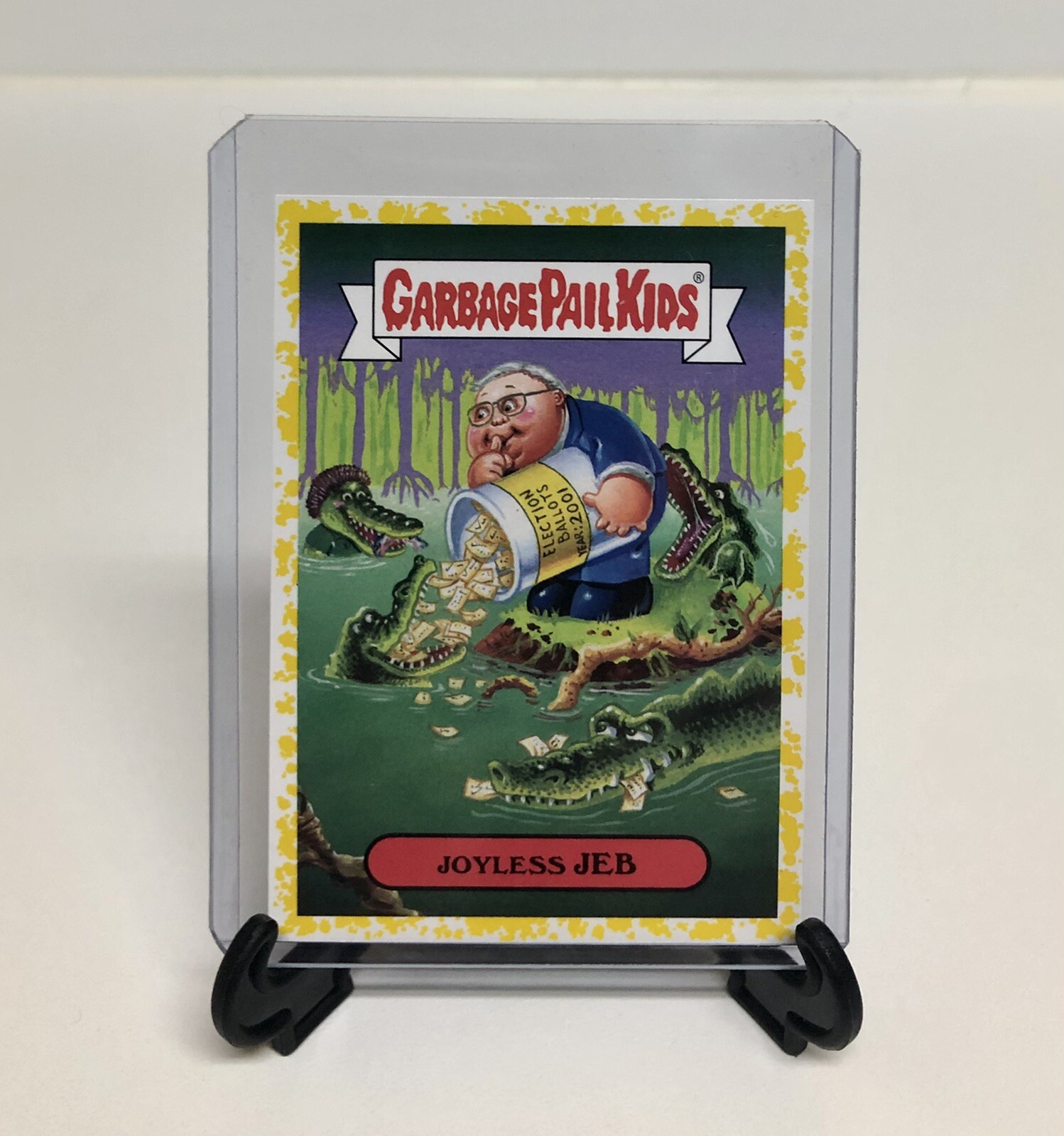 Joyless Jeb #4A Pee Yellow PSA 10 Garbage Pail Kids card front