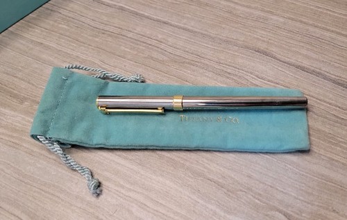 Tiffany & Co Two Tone T-Clip Ball Point Pen w/ Blue Ink Refill - Picture 3 of 10