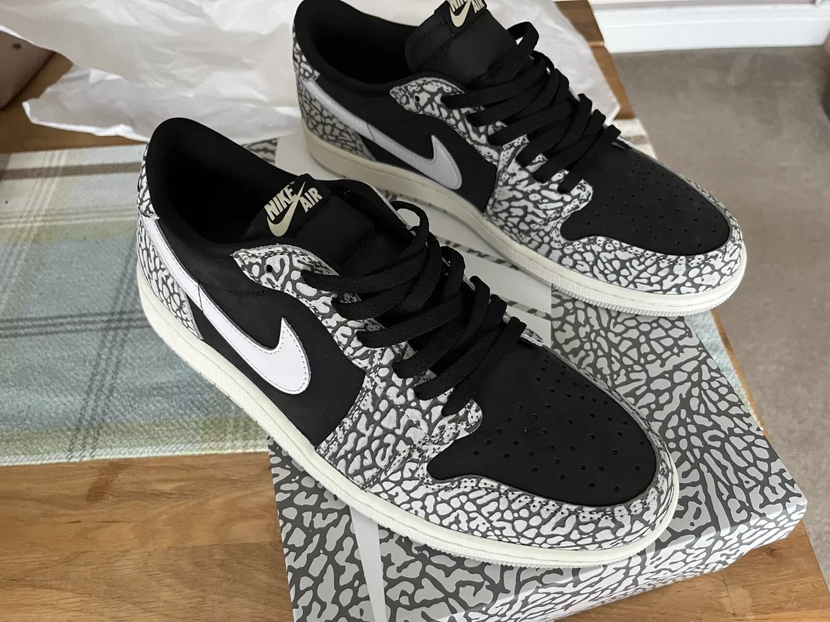 nike jordan 1 low OG Black Cement ‘elephant’ Size uk 10 (new)