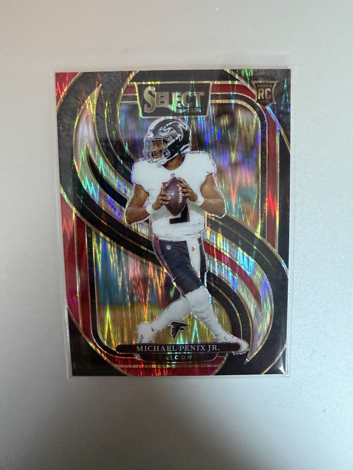 2024 Select Premier Level Michael Penix Jr. #110 Black & Red Shock Prizm (RC)