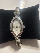 Ladies Sterling Silver Jewel Time Quartz Wristwatch Working Order