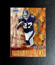 2000 Topps Finest Rookie Ron Dayne (Jamal Anderson) Inherent Fire #178 RC Card. rookie card picture