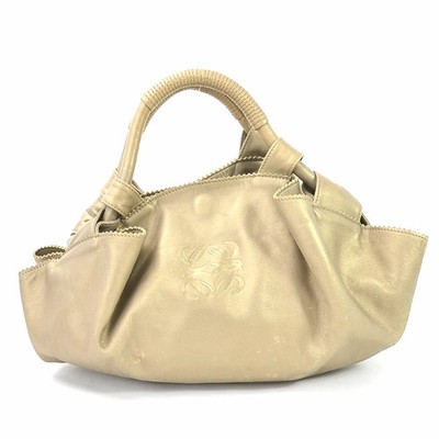 Loewe Nappa Aire Leather Handbag Gold