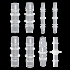 Plastic Hose Barb Fittings Adapter Set for Air, Water, and Fuel - 8 Pieces
