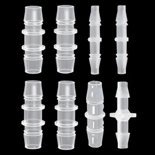 Plastic Hose Barb Fittings Adapter Set for Air, Water, and Fuel - 8 Pieces