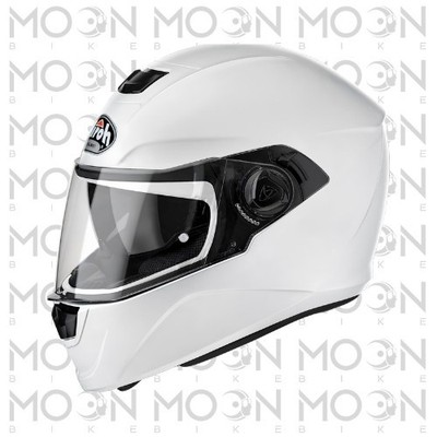 Integralhelm Airoh Storm weiß glänzend Motorrad Straße Visier Sonnenblende XXL