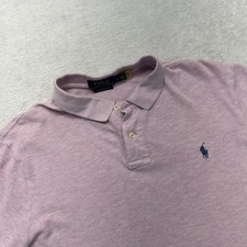 Polo Ralph Lauren Polo Shirt Mens M Pink Short Sleeve Custom Slim Fit Cotton