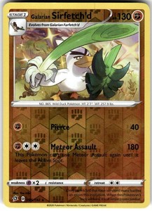 Galarian Sirfetch'd 095/192 Reverse Holo Rebel Clash