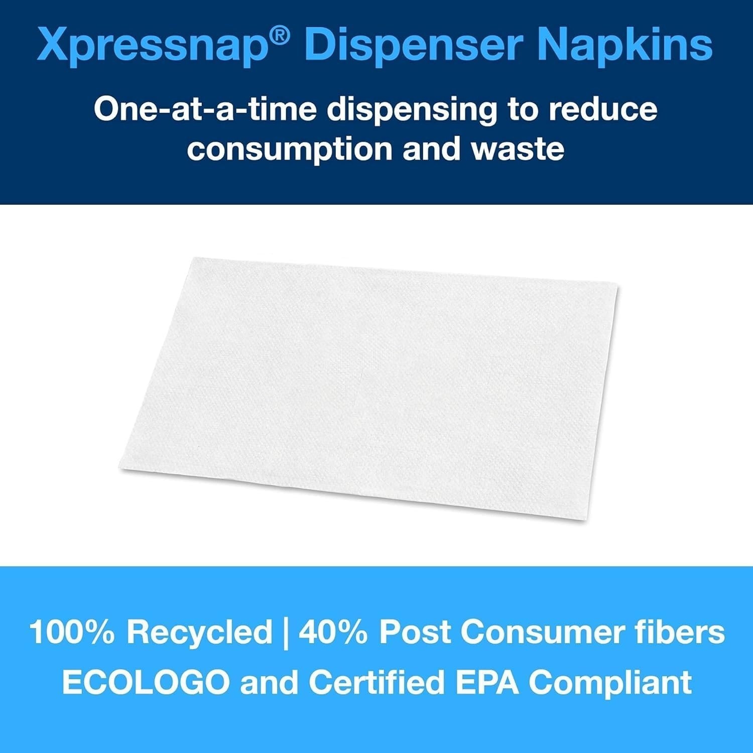 Tork Xpressnap White Dispenser Napkins N4 Advanced Interfold 1-Ply For Hygienic