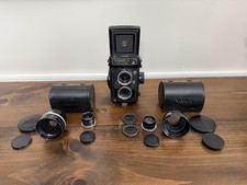 Yashica Mat-124g TLR Medium Format Camera- 80mm telephoto and wide angle lenses