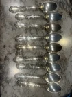 9 Pc Lot Of Gorham Strasbourg Sterling Silver TeaSpoons  313g