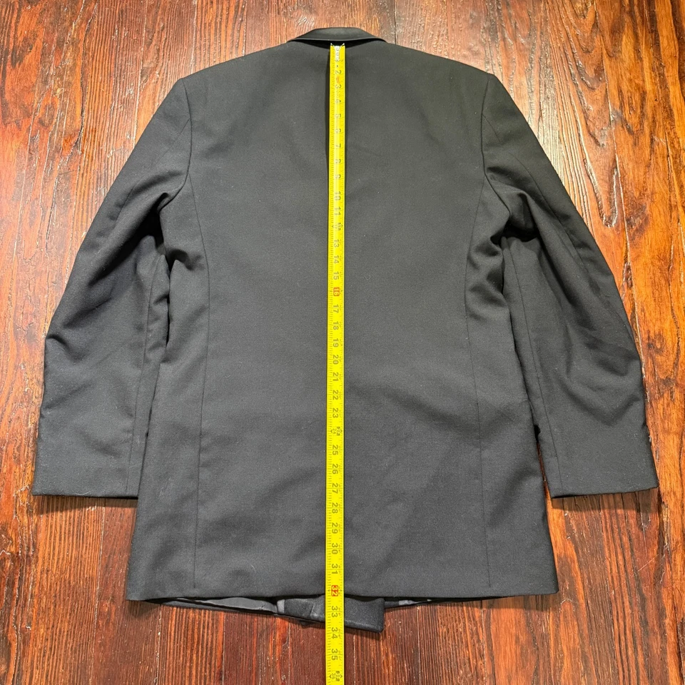 Винтажный Oscar De La Renta смокинг куртка размер 38L черный блейзер сделано в США - Изображение 4 из 4