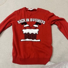 H M Ugly Christmas Sweater Youth 12-14Y Holiday Pullover Ho Ho Ho Girls
