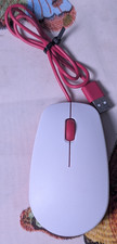 Raspberry Pi Official Wired Optical USB Mouse Red White RPI-MOUSE Desktop Laptop