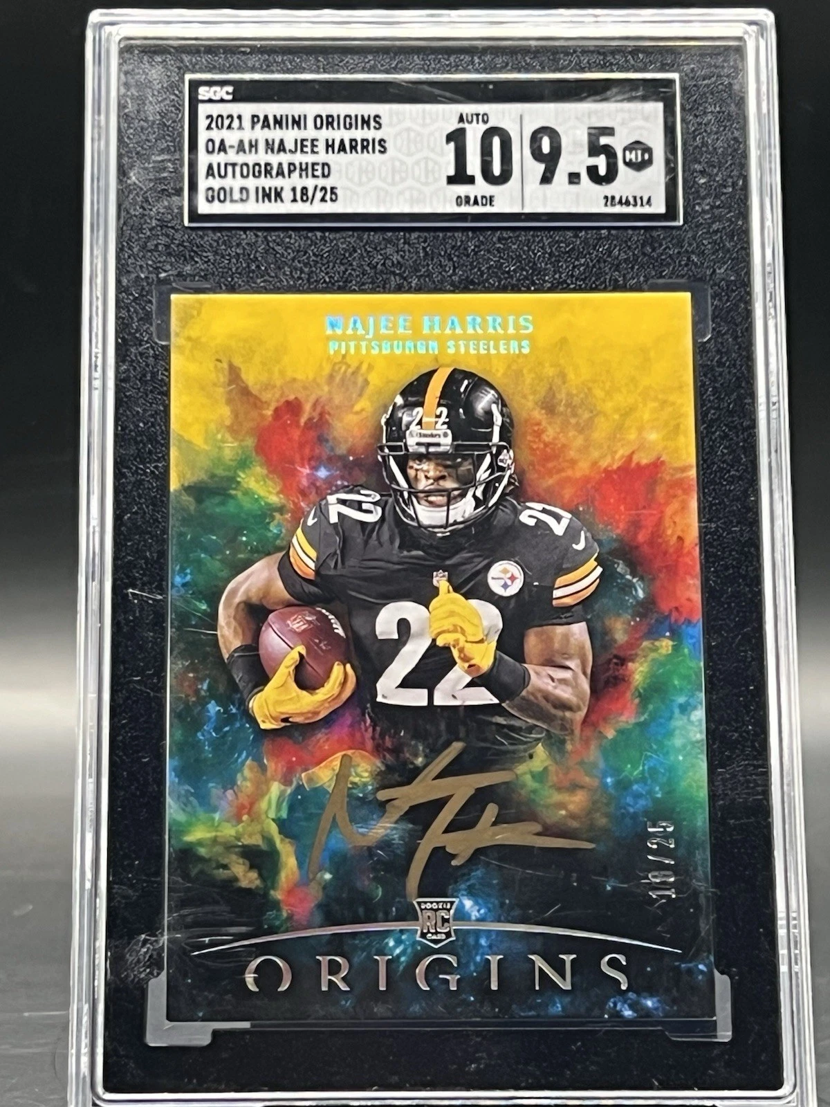 Najee Harris Panini Origins Origins Autographs #OANH Gold Ink