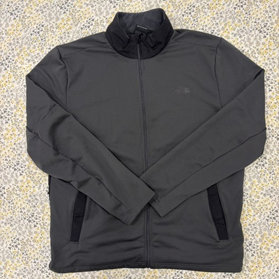 #ad The North Face Wayroute Men’s Medium Black Grey Full Zip Jacket Hiking Running C $34.99