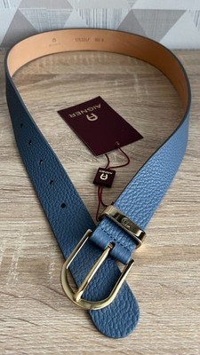 Ledergürtel von Aigner Blau Gr. 75