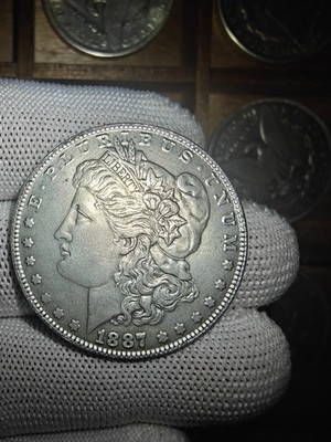 1887 S Morgan Silver | Original San Francisco Strike   Liberty & Eagle Design