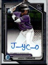 2024 Bowman Chrome - Prospect Autographs #CPA-JC Jeremy Ciriaco