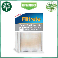 Filtrete 20x25x1 Air Filter MPR 300 MERV 5 Dust Reduction 4 Pack