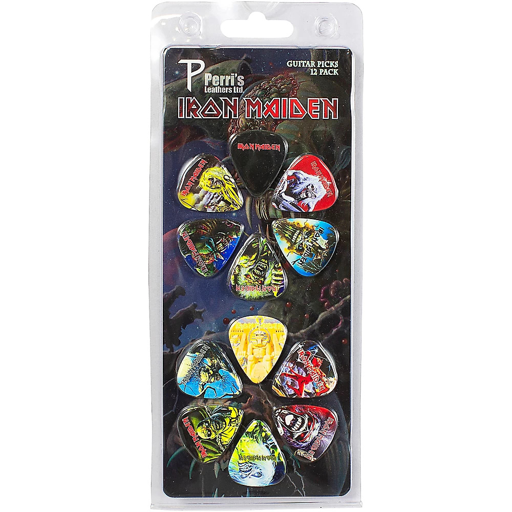 МЕДИАТОРЫ ДЛЯ ГИТАРЫ Perris СРЕДНЕГО КАЛИБРА IRON MAIDEN в упаковке 12 штук 2990₽