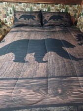 King size comforter set with Bear Motif